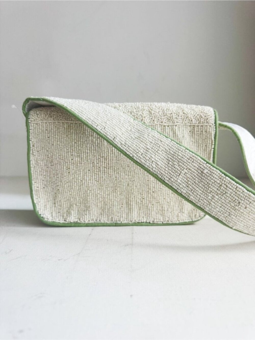 Beaded Veggie Print Motif Shoulder Bag - Picture 4 of 5
